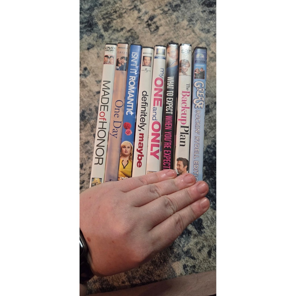 Romance Comedy DVD Bundle Grease The Back-Up Plan Definitely Maybe 8 Movie Lot